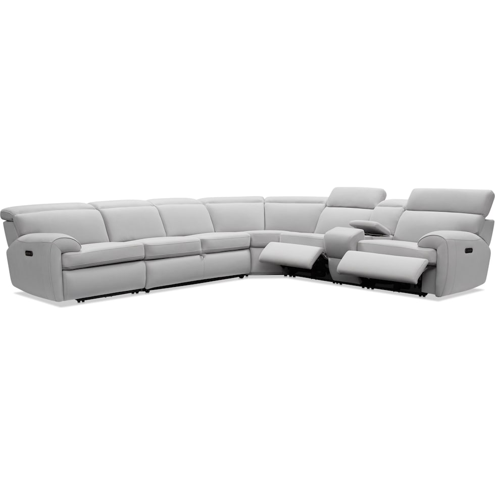 aero gray sleeper sectional   