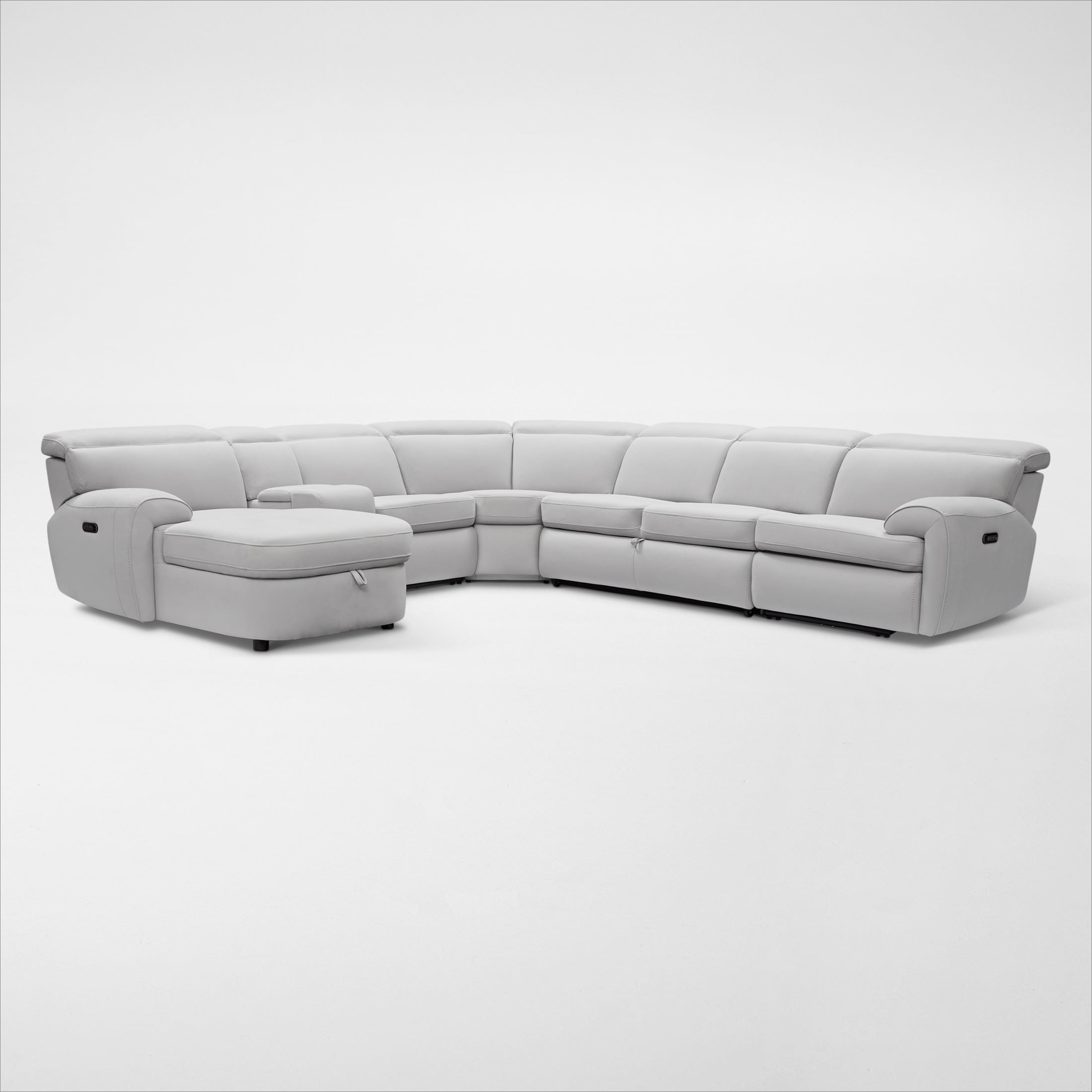 Aero 6-Piece Dual-Power Reclining Media Sleeper Sectional