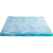 aerofusion blue queen mattress topper   