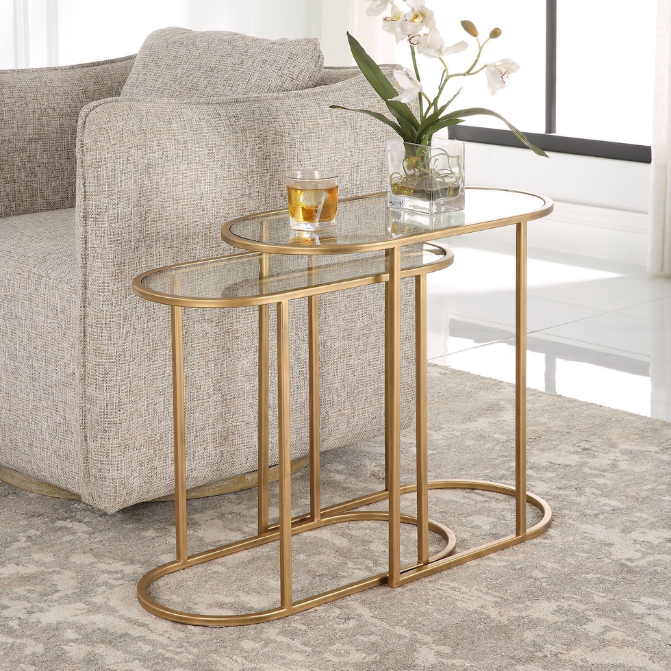 ahmir gold end table   