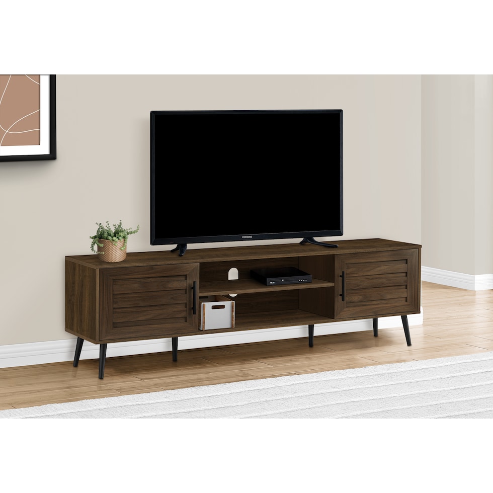 aida dark brown tv stand   