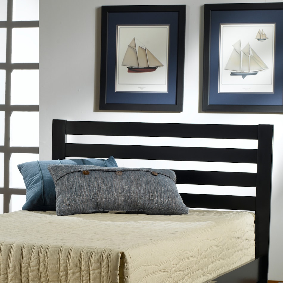 aiden black twin bed   