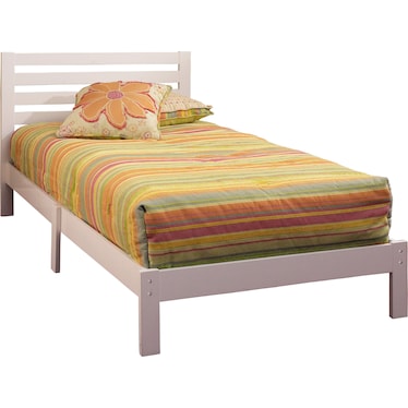 Aiden Platform Twin Bed - White