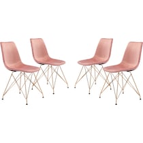 ajax pink gold dining chair   