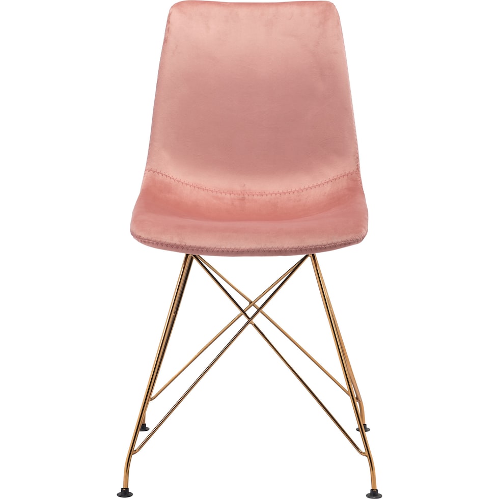 ajax pink gold dining chair   