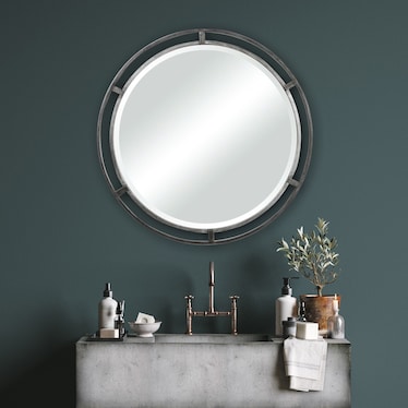 Akbota 30'' Round Wall Mirror