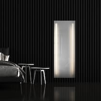 alaina silver floor mirror   