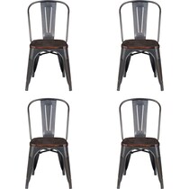 alanis black walnut dining chair   