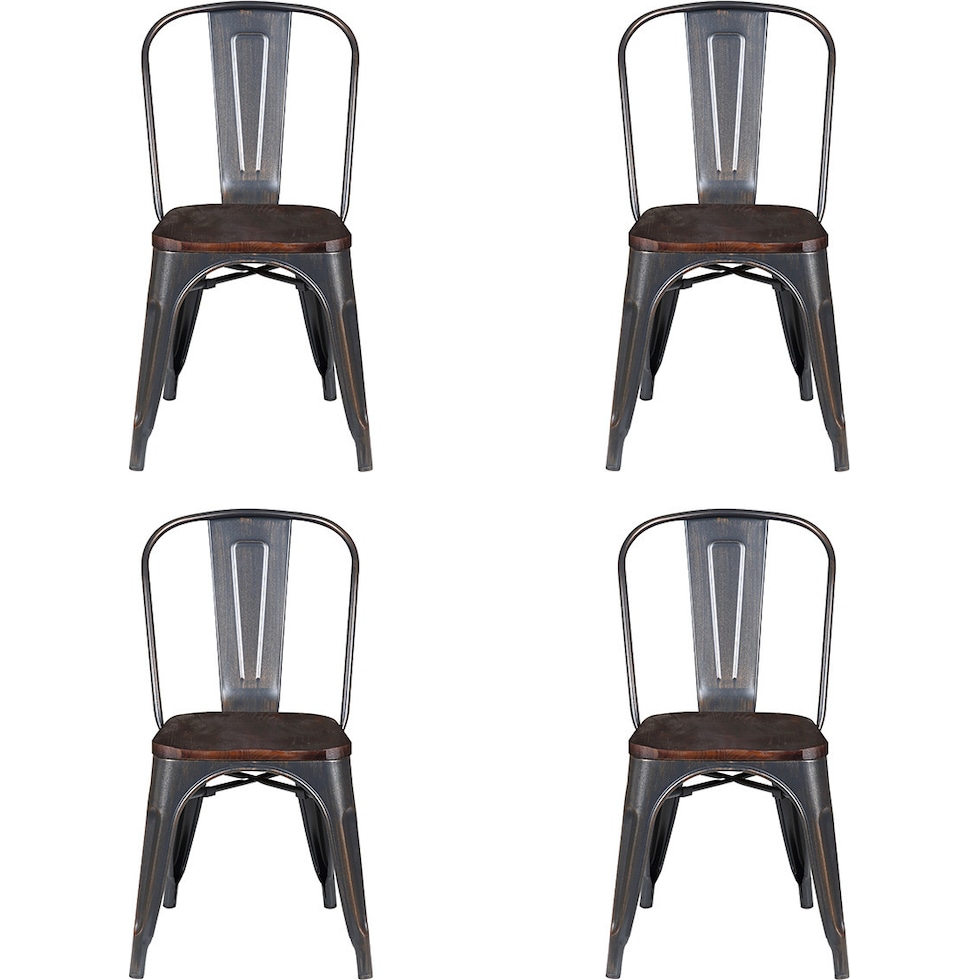 alanis black walnut dining chair   
