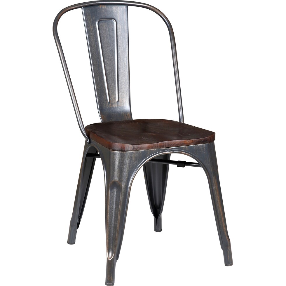 alanis black walnut dining chair   
