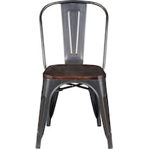 alanis black walnut dining chair   