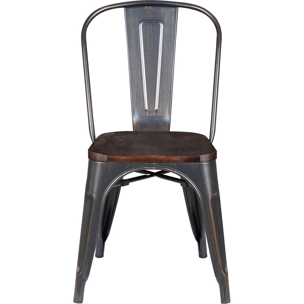 alanis black walnut dining chair   