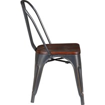 alanis black walnut dining chair   