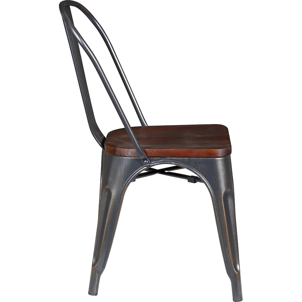 alanis black walnut dining chair   