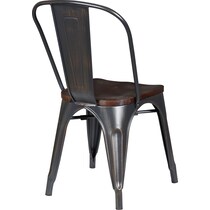 alanis black walnut dining chair   
