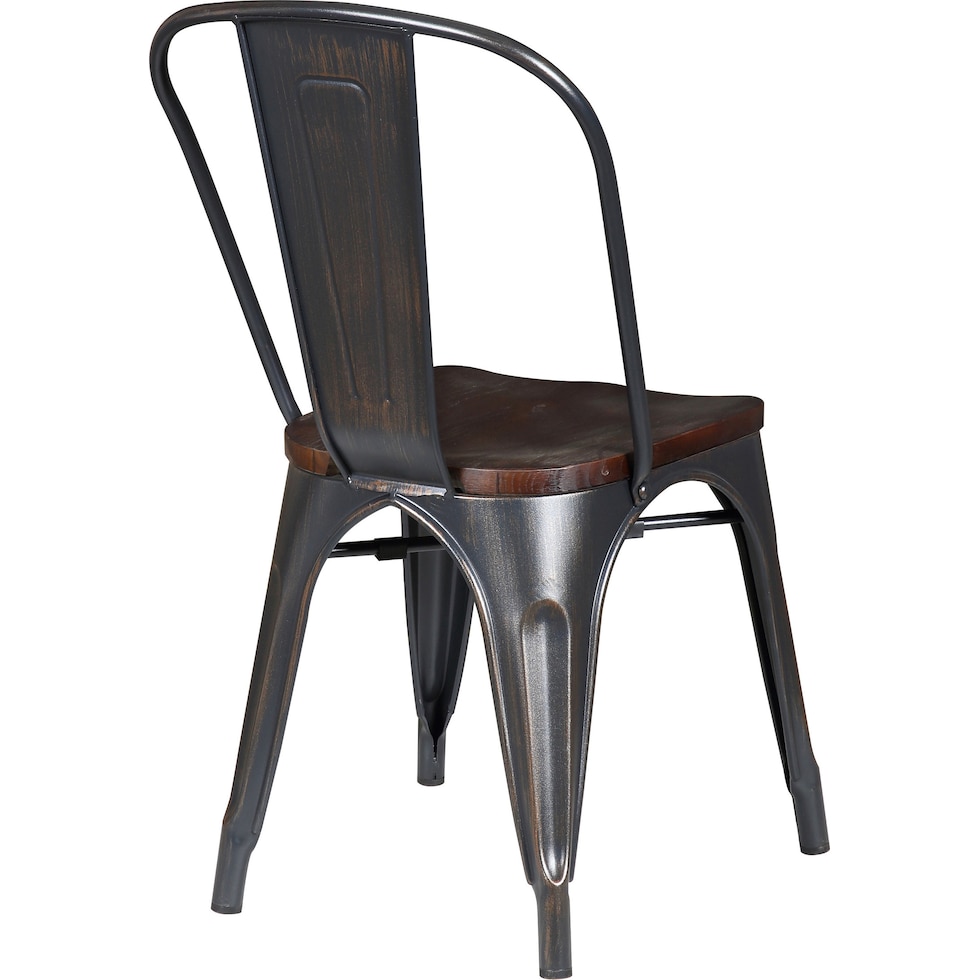 alanis black walnut dining chair   
