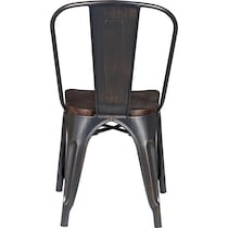 alanis black walnut dining chair   