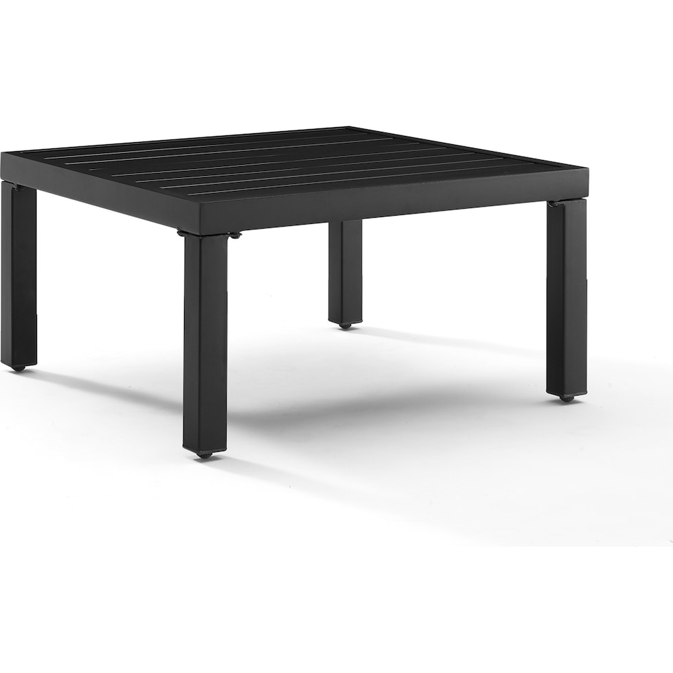 alas black outdoor end table   