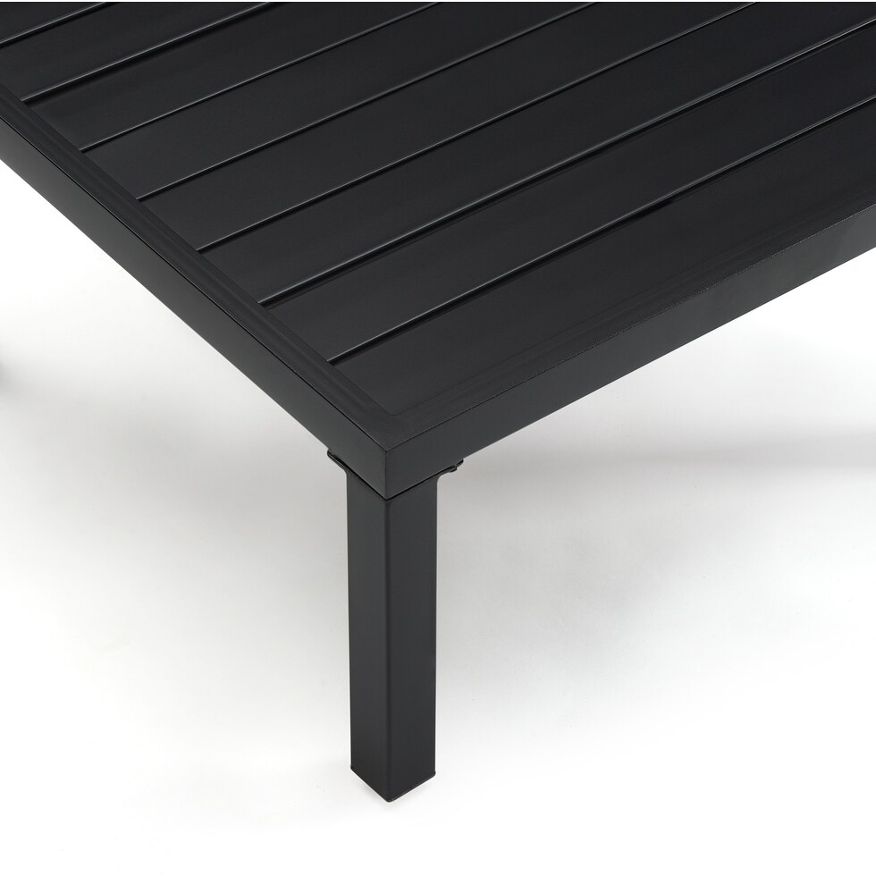 alas black outdoor end table   