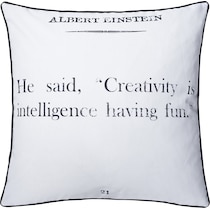 albert einstien pillow black white accent pillow   