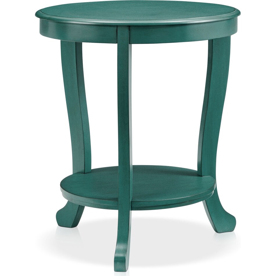Albert Side Table Teal Value City Furniture