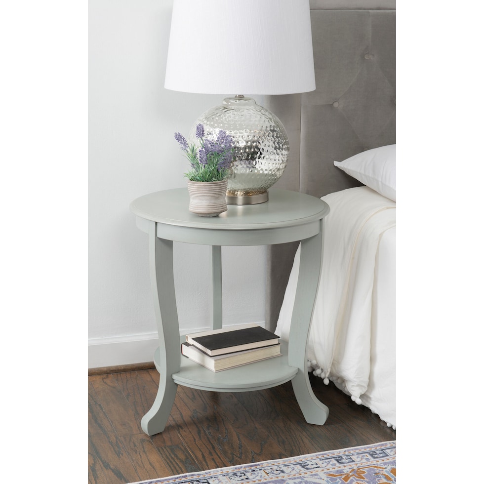 albert gray side table   