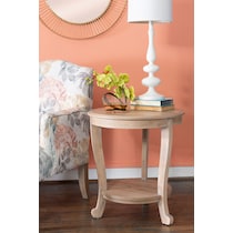 albert light brown side table   