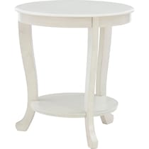 albert white side table   