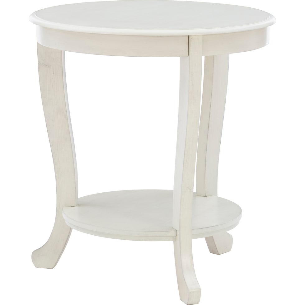 albert white side table   