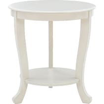 albert white side table   