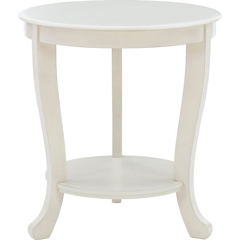 albert white side table   