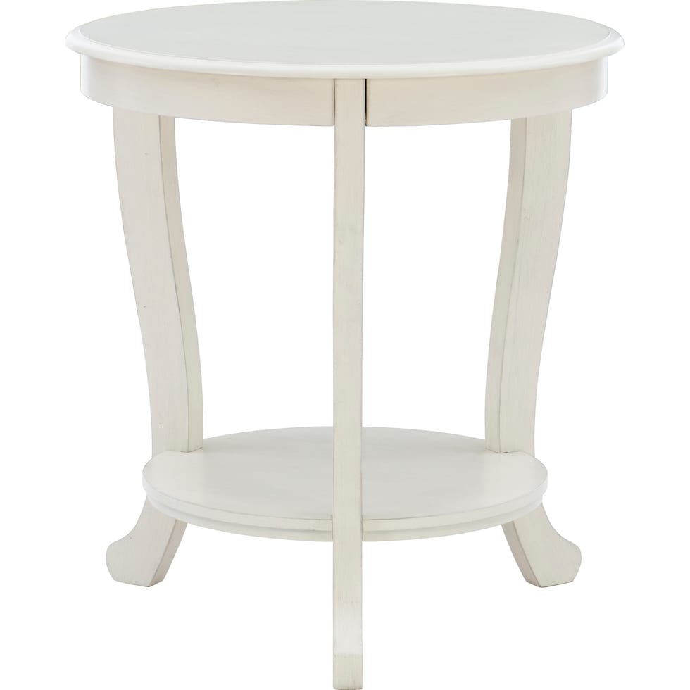 albert white side table   
