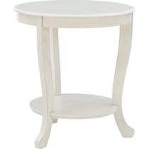 albert white side table   
