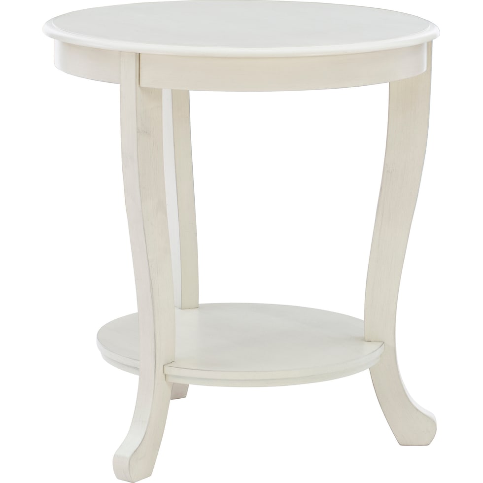 albert white side table   