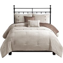 albie light brown full queen bedding set   