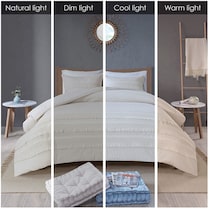 alden white full queen bedding set   