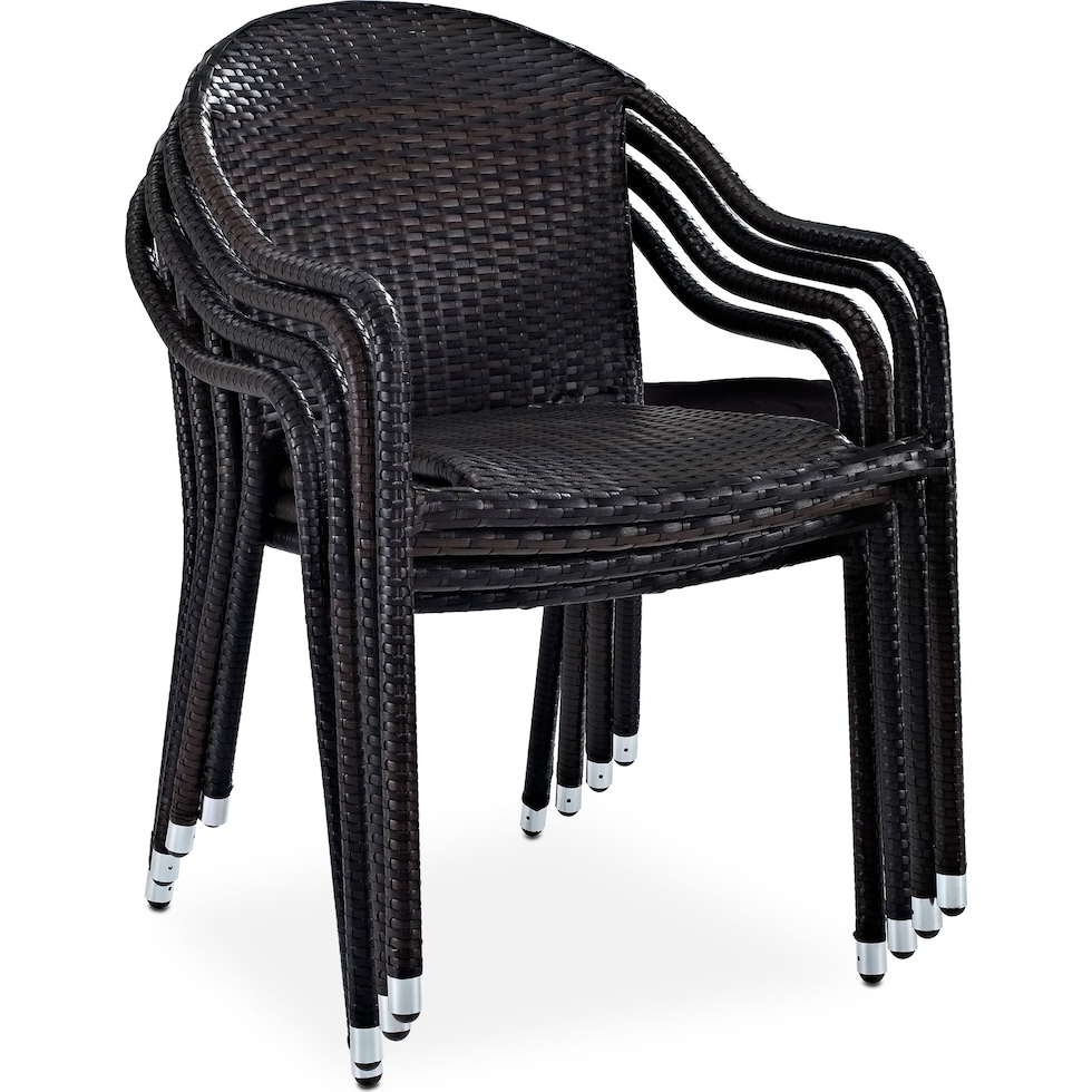 aldo outdoor dark brown outdoor chair set   