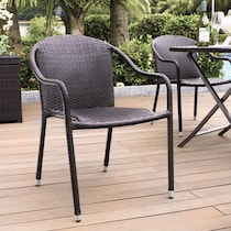 aldo outdoor dark brown outdoor chair set   