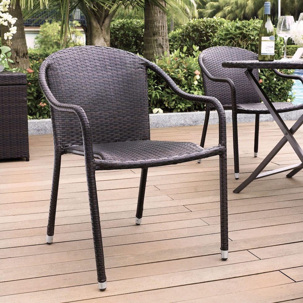 aldo outdoor dark brown outdoor chair set   