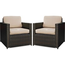 aldo outdoor dark brown outdoor chair set   
