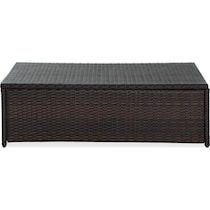 aldo outdoor dark brown outdoor coffee table   