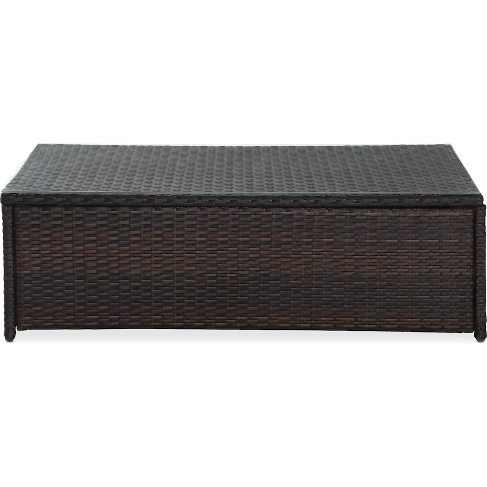 aldo outdoor dark brown outdoor coffee table   
