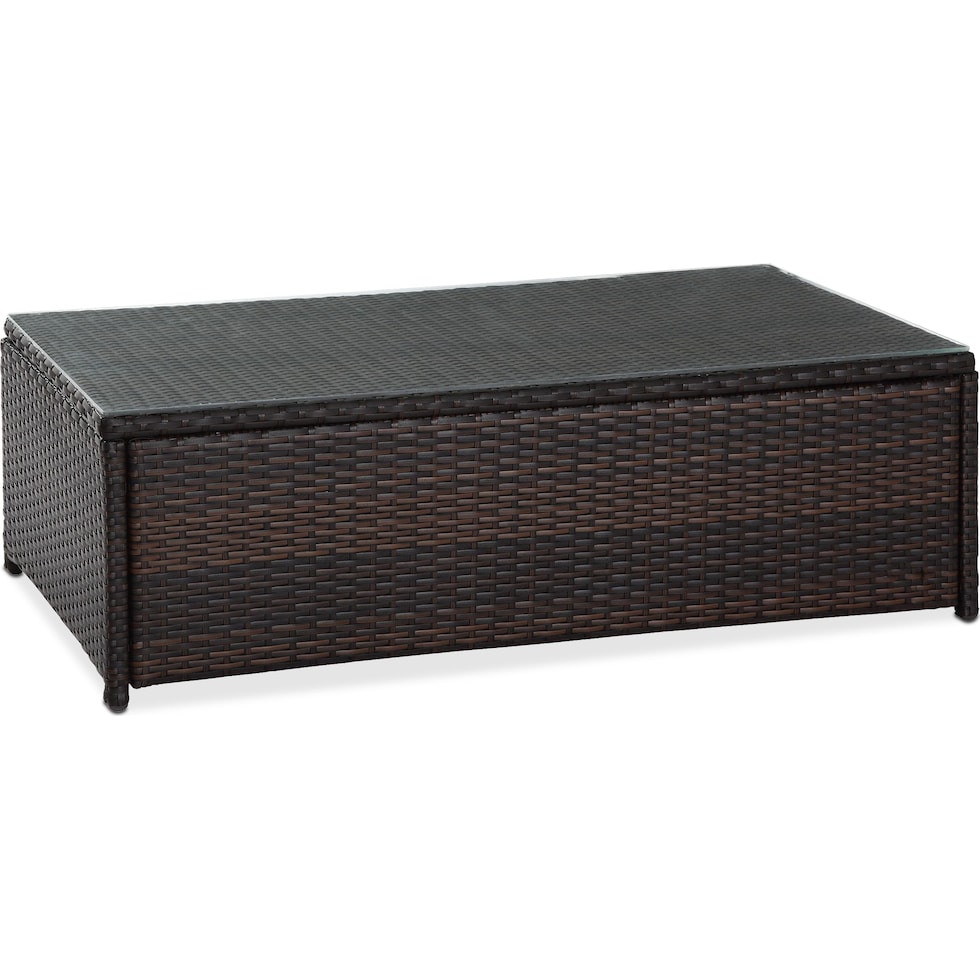 aldo outdoor dark brown outdoor coffee table   