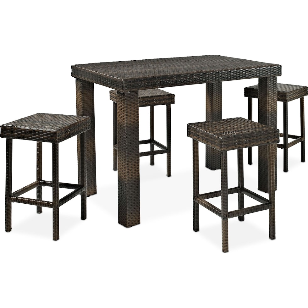 aldo outdoor dark brown outdoor dinette   