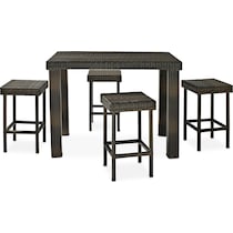 aldo outdoor dark brown outdoor dinette   