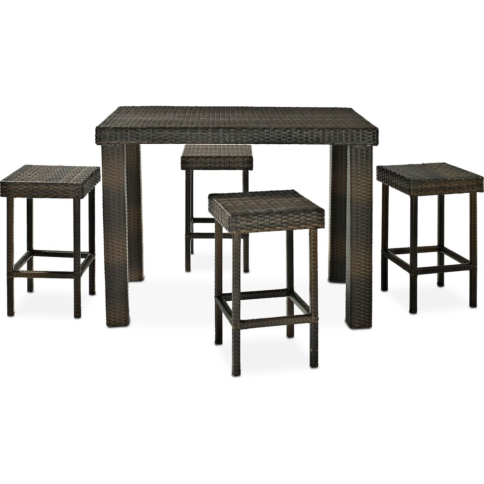 aldo outdoor dark brown outdoor dinette   