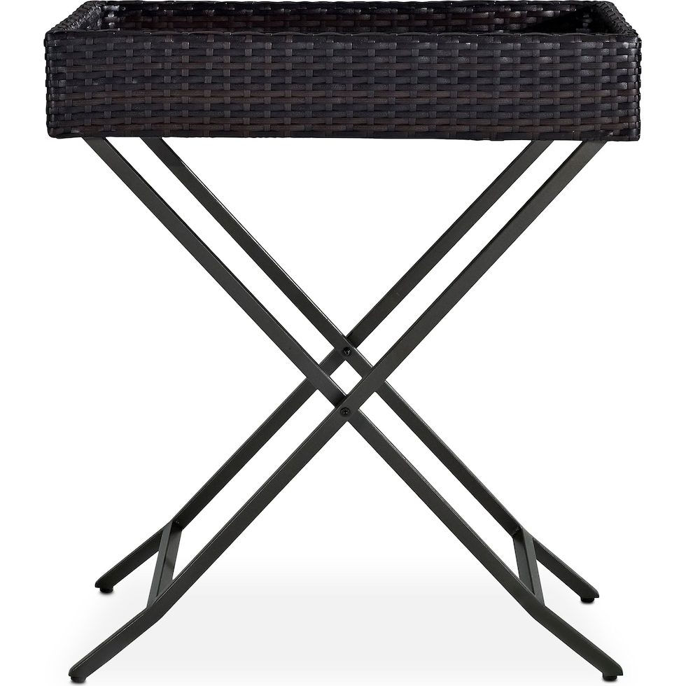 aldo outdoor dark brown outdoor end table   