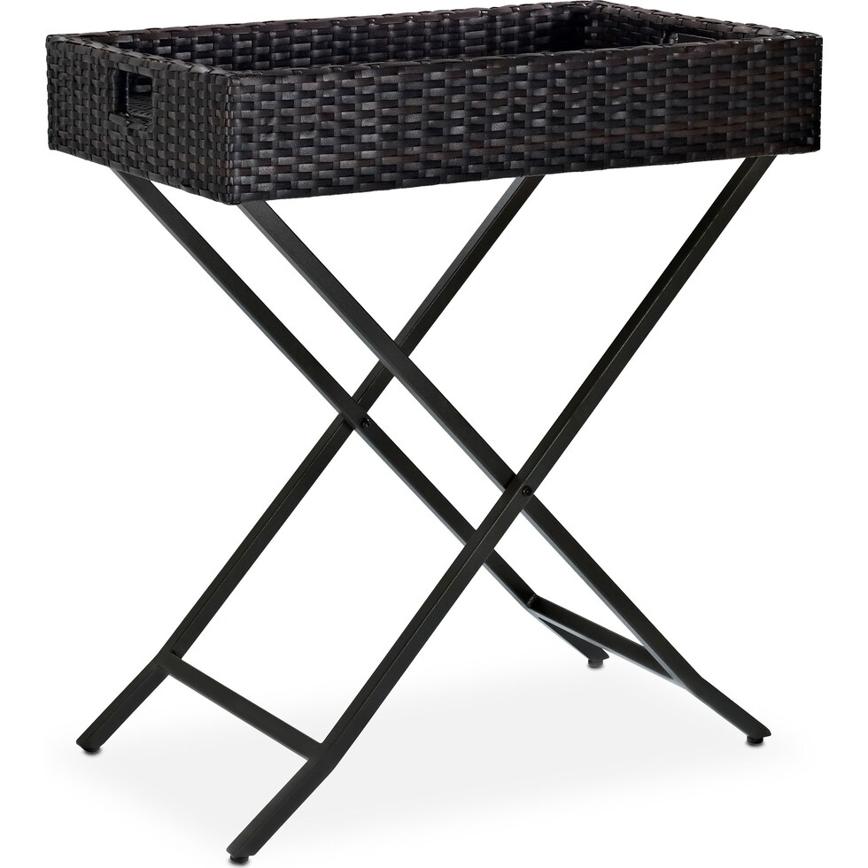 aldo outdoor dark brown outdoor end table   