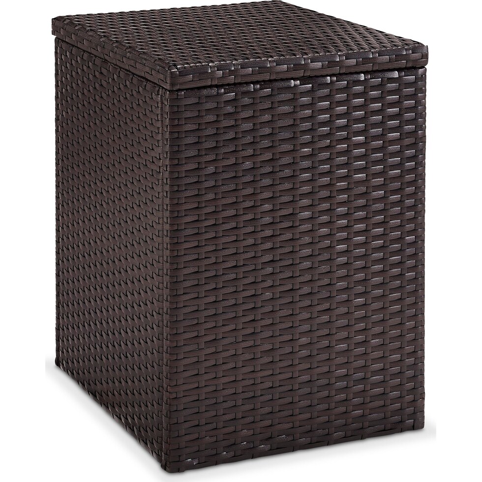 aldo outdoor dark brown outdoor end table   