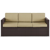 aldo outdoor dark brown outdoor sofa   